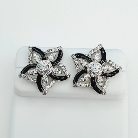 "925 Sterling Silver Cubic Zirconia Earrings, UU1P6A6098 - Picture 7 of 10